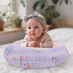 DAYEEBALL Nursing Cover fits curved pillows thanks to stretchy fabric