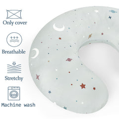 DAYEEBALL cover shows elastic fit around curved nursing pillows