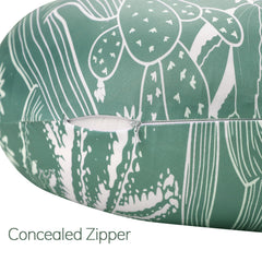DAYEEBALL elastic-fit cover fits most curved nursing pillows securely.