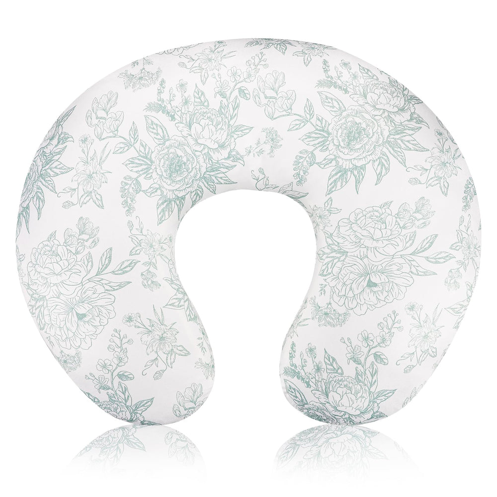 DAYEEBALL nursing pillow cover in green flower pattern for soft newborn comfort
