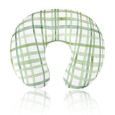 DAYEEBALL nursing pillow cover in green grid offers gentle skin contact for newborn comfort