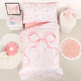 DAYEEBALL pink bow reversible comforter for cozy toddler sleep