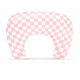 DAYEEBALL pink checkered nursing pillow cover adds style and softness for newborns.