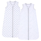 DaysU cotton baby sleep sack with animal pattern, soft and breathable for 6-12 month babies; 2-pack.
