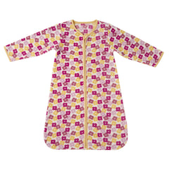 DaysU floral pattern fleece sleep sack, front view, warm and cozy.