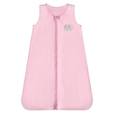 DaysU micro fleece sleep sack with pink elephant pattern for cozy sleep
