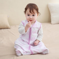 Two-way zipper sleep sack with zipper protector for easy diaper changes