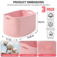 Dcerzxzci pink storage basket open with items inside