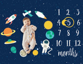 DCOOLGO star astronaut baby blanket milestone 40x50 inches ideal for monthly photos