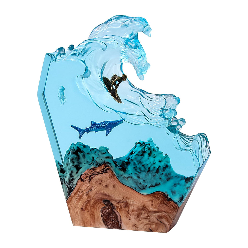 dcvbny resin led ocean surfing night light glowing underwater scene for a cozy bedroom