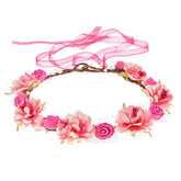 DDazzling rose flower crown for girls, ideal for photoshoots and weddings