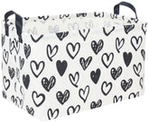 DDBASKET rectangular kids basket with heart design for tidy toy storage.