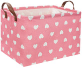 DDBASKET rectangular pink heart basket for stylish room organization.