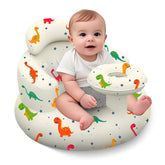 DDTPDE inflatable baby seat with tray; easy feeding and playtime.