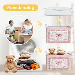 DEANHOT storage box with sturdy handle for easy carrying between rooms.