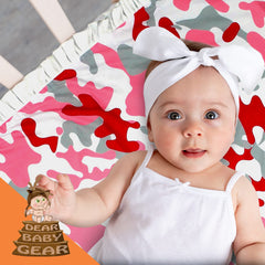 Dear Baby Gear baby blanket travel size shown for on‑the‑go comfort and portability.