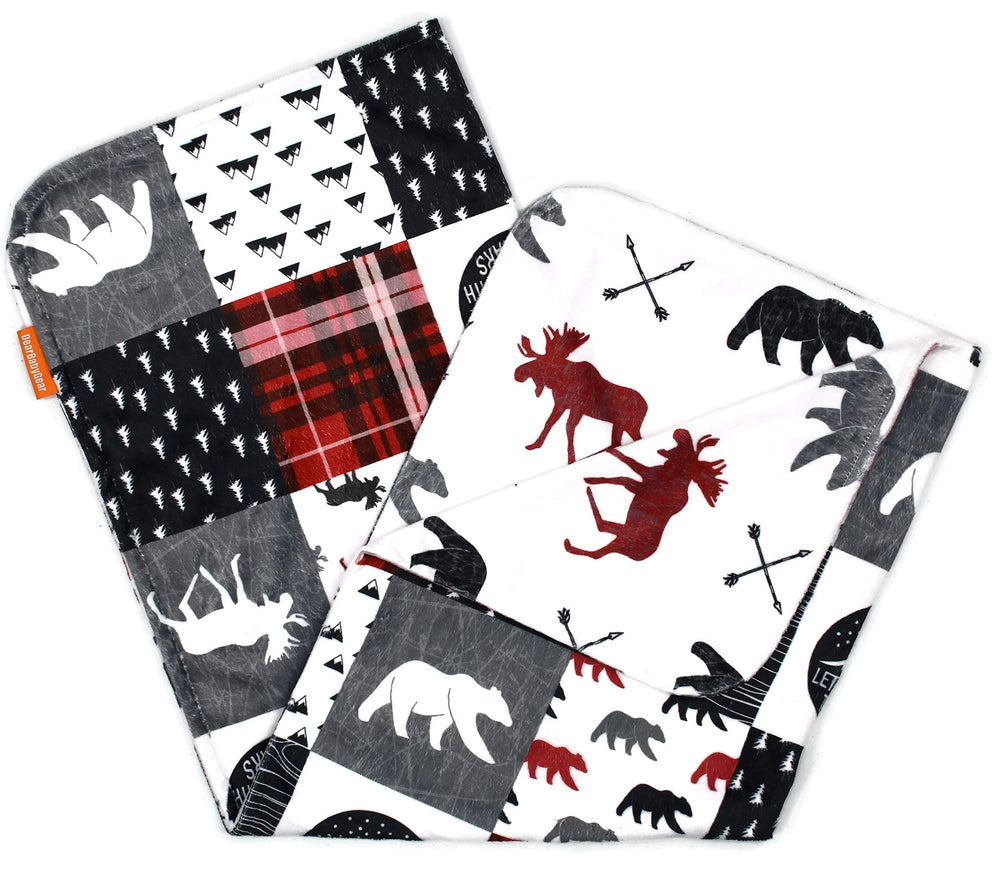 Dear Baby Gear Bears Deluxe Blanket reversible design for two cozy looks and nap-time comfort.