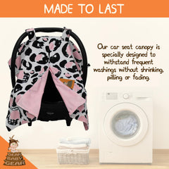 Dear Baby Gear car seat canopy side view shows dual-style design for versatility
