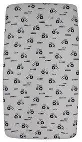 Dear Baby Gear farm tractors print crib sheet for cozy breathable sleep