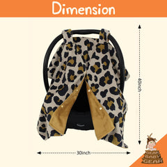 Dear Baby Gear gold leopard car seat cover folded compact for storage