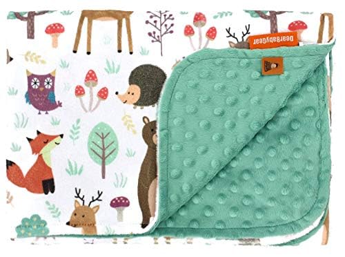 Dear Baby Gear reversible blanket Nature Forest Woodland Animals design for cozy, breathable naps