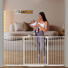 DEARBB extra wide gate with ultra-narrow spacing protects kids in tight spaces.
