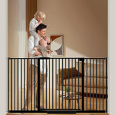 DEARBB extra wide baby gate with ultra-narrow spacing protects toddlers at stairways