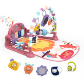 Dearlomum baby play mat gym kick-piano boosts leg movement.