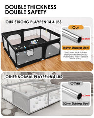 Dearlomum playpen gate mesh view for easy supervision