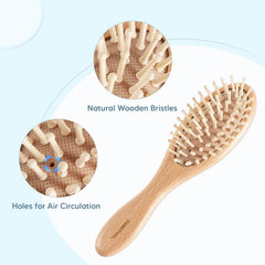 DEBETOOL wooden baby brush set presented in an elegant gift box.