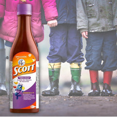 Omega-3 rich DECA EXPERTS Scott Emulsion supports everyday health for kids.