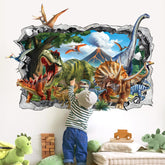 Decalmile 3D dinosaur wall stickers add bold dino decor on smooth surfaces.