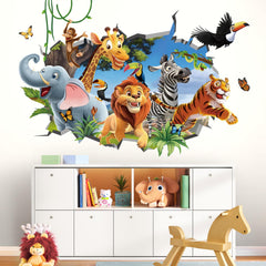 Decalmile monkey wall decal creates energetic focal point in kids' play area.