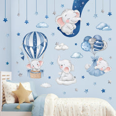 Decalmile blue grey stars in the night sky decals spark dreamy playtime.