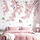 Decalmile cherry blossom tree branch wall decal adds nature-inspired charm to living spaces.