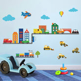 Decalmile construction vehicles wall decals brighten walls for imaginative play.