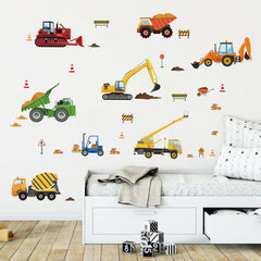 decalmile excavator wall decal brightens playroom walls for imaginative fun