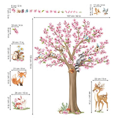 decalmile fox wall sticker adds whimsy and warm ambience to bedrooms or playrooms
