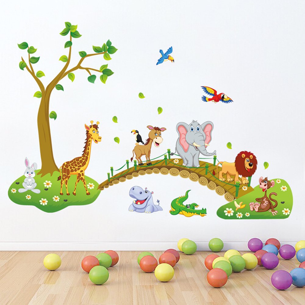 Decalmile Jungle Lion wall sticker for a playful kids' room focal point