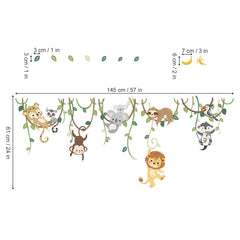 Decalmile safari wall stickers collection for an easy DIY jungle scene.