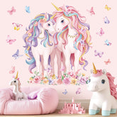 Decalmile unicorn butterfly wall decal on two sheets for easy DIY decor