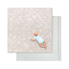 Decalsweet baby play mat 50x50 inches offering soft foam for tummy time