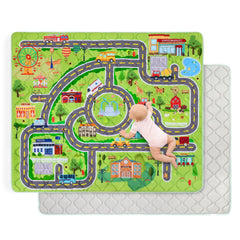 Decalsweet baby play mat with soft, thick foam for cushioned tummy time.