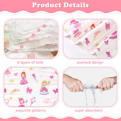 Decalsweet burp cloth set for newborn gift with practical patterns.