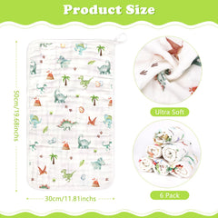 Decalsweet burp cloths show 20x12 inches size for full shoulder coverage