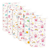 Decalsweet six pack burp cloths flatlay showing absorbent muslin for messes