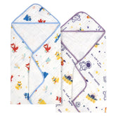 Decalsweet hooded towel in muslin, gentle on skin for quick post-bath drying.