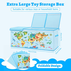 Decalsweet large toy storage bin illustrating ample space for playroom essentials