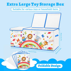 Decalsweet toy box lids and handles for easy transport