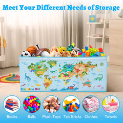 Decalsweet toy box with handles making it easy to move between rooms